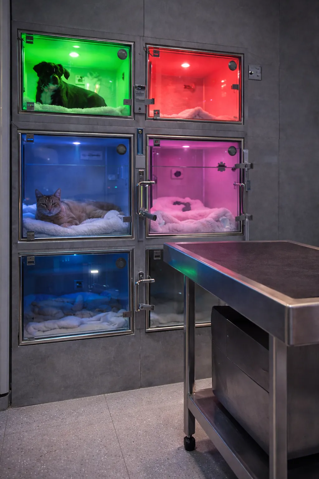 Internação climatizada com cromoterapia veterinária 24h